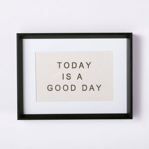 Studio McGee NWT 12"x16" Today Is A Good Day Framed Wall Canvas Art